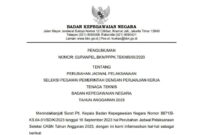 BKN Membutuhkan PPPK Tenaga Teknis Sebanyak 149 Formasi