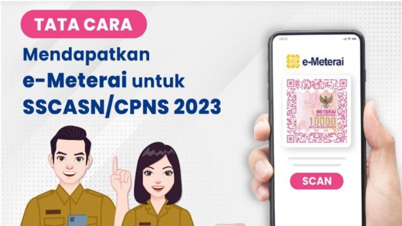 Cara Pembelian dan Pembubuhan E materai di Website SSCASN 2023