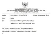 Waktu Pendaftaran Seleksi PPPK Guru 2023 Diperpanjang