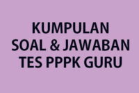 10 Contoh Soal PPPK Guru Tahun 2023 Dijamin Keluar Saat Seleksi