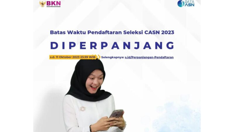 Kabar Gembira BKN Resmi Perpanjang Waktu Pendaftaran Seleksi CASN 2023