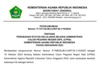 Kemenag Resmi Rilis Hasil Sanggah Seleksi CASN 2023 Ini Informasinya