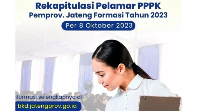 Rekap Pelamar PPPK Teknis dan PPPK Guru Pemprov Jawa Tengah Jumlahnya Bikin Melongo