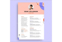 Daftar Riwayat Hidup dengan Warna Pastel Simpel