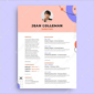 Daftar Riwayat Hidup dengan Warna Pastel Simpel