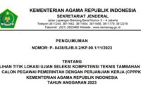 Info Terbaru Ini Cara Cek Lokasi SKTT Calon PPPK KEMENAG 2023