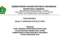 KEMENAG Resmi Umumkan Hasil Tes SKD CPNS 2023 Ini Penjelesannya