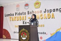 diikuti siswa sma dan mahasiswa unsada gelar lomba pidato bahasa jepang tingkat nasional xgn