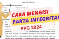 Cara Mengisi dan Contoh Pakta Integritas PPG Terbaru 2024