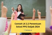Lengkap Ini Contoh LK 2.2 Penentuan Solusi PPG Daljab 2024