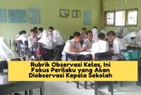 Rubrik Observasi Kelas Ini Fokus Perilaku yang Akan Diobservasi Kepala Sekolah