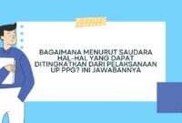 Bagaimana Menurut Saudara Hal hal yang Dapat Ditingkatkan Dari Pelaksanaan UP PPG Ini Jawabannya