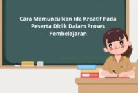 Cara Memunculkan Ide Kreatif Pada Peserta Didik Dalam Proses Pembelajaran Modul 1 Kreativitas dan Inovasi