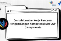 Contoh Lembar Kerja Rencana Pengembangan Kompetensi Diri CGP Lampiran 4