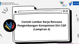 Contoh Lembar Kerja Rencana Pengembangan Kompetensi Diri CGP Lampiran 4